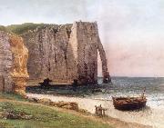 Gustave Courbet Cliff at Etretat oil